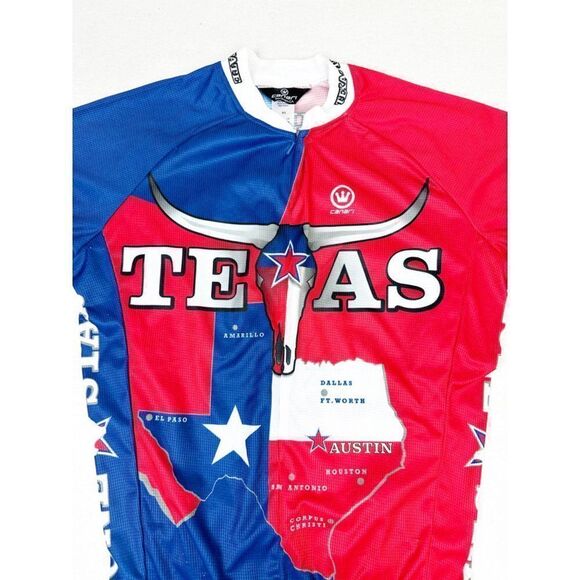 Texas Cycling Jersey Shirt XS Lone Star State Biking Don't Mess with Texas - Picture 3 of 8